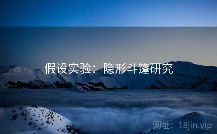 假设实验：隐形斗篷研究