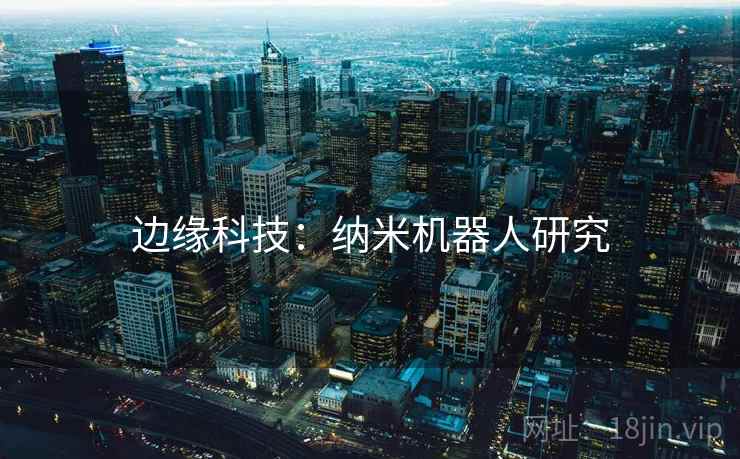 边缘科技：纳米机器人研究