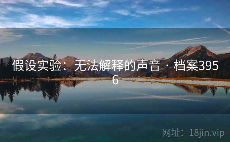 假设实验：无法解释的声音 · 档案3956